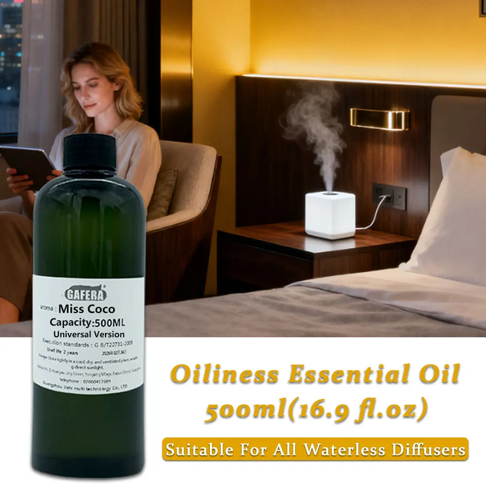 GAFERA 500ml(16.9 fl.oz) Miss Coco Essential Oils - For Waterless Diffuser, Hotel/Toilet/Bar Diffuser Replenish Aromatherapy Oil
GAFERA 500ml(16.9 fl.oz) Miss Coco Essential Oils - For Waterless Diffuser, Hotel/Toilet/Bar Diffuser Replenish Aromatherapy Oil