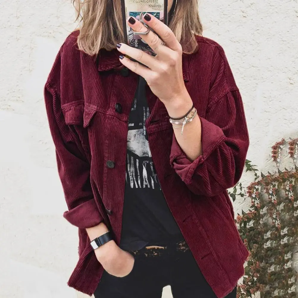 Women Long-sleeve Top Spring Autumn Shirt Stylish Women's Turndown Collar Cardigan with Single-breasted Buttons Long for Daily
Women Long-sleeve Top Spring Autumn Shirt Stylish Women's Turndown Collar Cardigan with Single-breasted Buttons Long for Daily