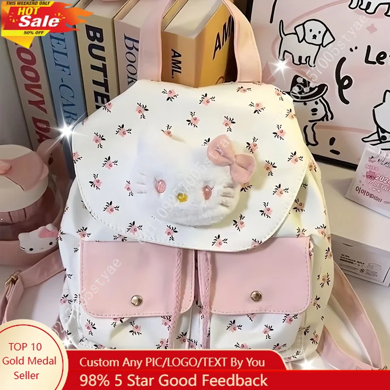 Sanrio Hello Kitty Pink Floral Backpack Made of Durable Nylon Features A Large Capacity with Multiple Compartments and Zipper
Sanrio Hello Kitty Pink Floral Backpack Made of Durable Nylon Features A Large Capacity with Multiple Compartments and Zipper