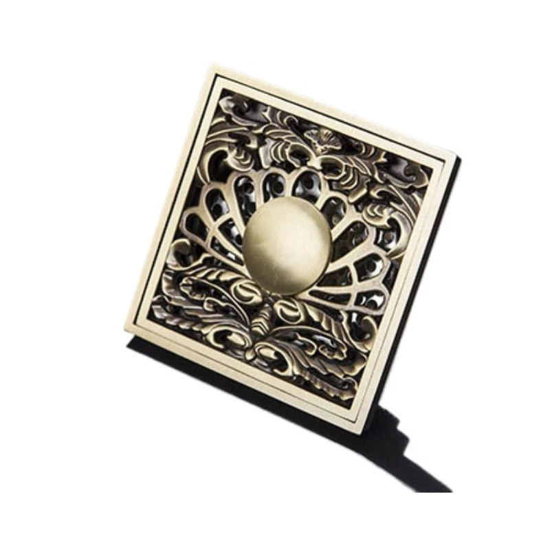 Antique Brass Bathroom Floor Drain Flower Carve Balcony Square Drain For Washing Machine Drain Filler 10*10 cm
Antique Brass Bathroom Floor Drain Flower Carve Balcony Square Drain For Washing Machine Drain Filler 10*10 cm
