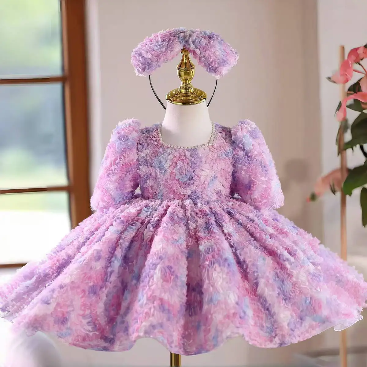 Jill Wish J577 Lilac Flower Girl Dress Half Sleeve Knee Length Princess Kids Wedding 1st Birthday Party Pageant Formal Gown 
Jill Wish J577 Lilac Flower Girl Dress Half Sleeve Knee Length Princess Kids Wedding 1st Birthday Party Pageant Formal Gown