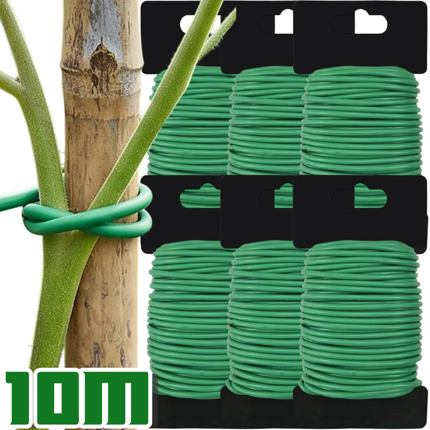 10-30M Fixed Line Binding Wire Garden Plant Twist Ties PVC-coated Iron Wires Portable Support Climbing Vines Vegetable Trellis
10-30M Fixed Line Binding Wire Garden Plant Twist Ties PVC-coated Iron Wires Portable Support Climbing Vines Vegetable Trellis
