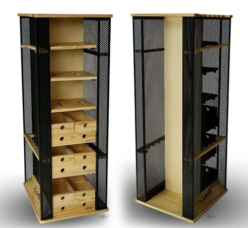 Hot Sale Retail Store Wood Metal Fishing Rod Reel Display Shelf Rack Fishing Lure Display Stand
Hot Sale Retail Store Wood Metal Fishing Rod Reel Display Shelf Rack Fishing Lure Display Stand