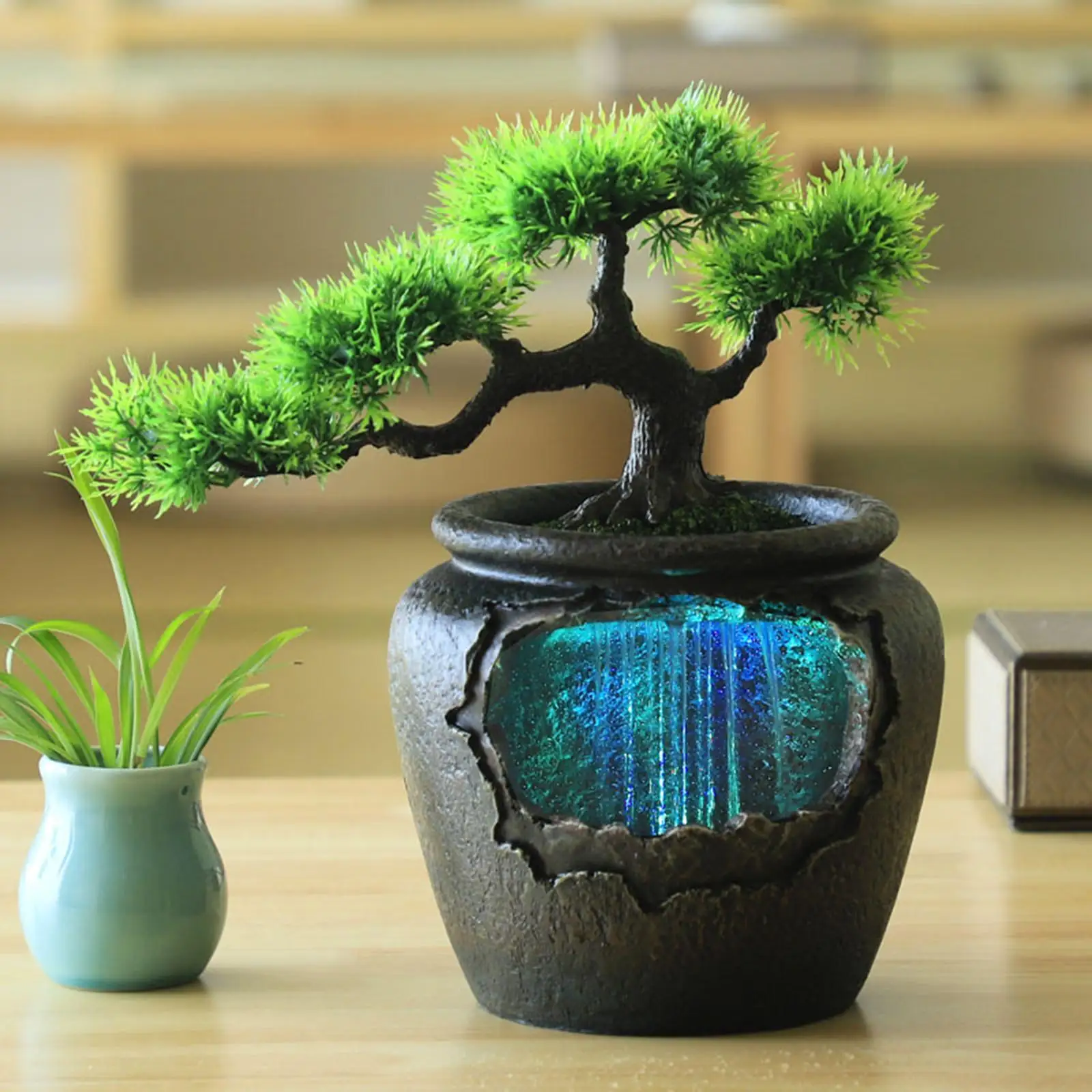 Desktop Water Fountain Waterfalls Ornament with LED Lights 220 V Landsscape Stylish
Desktop Water Fountain Waterfalls Ornament with LED Lights 220 V Landsscape Stylish