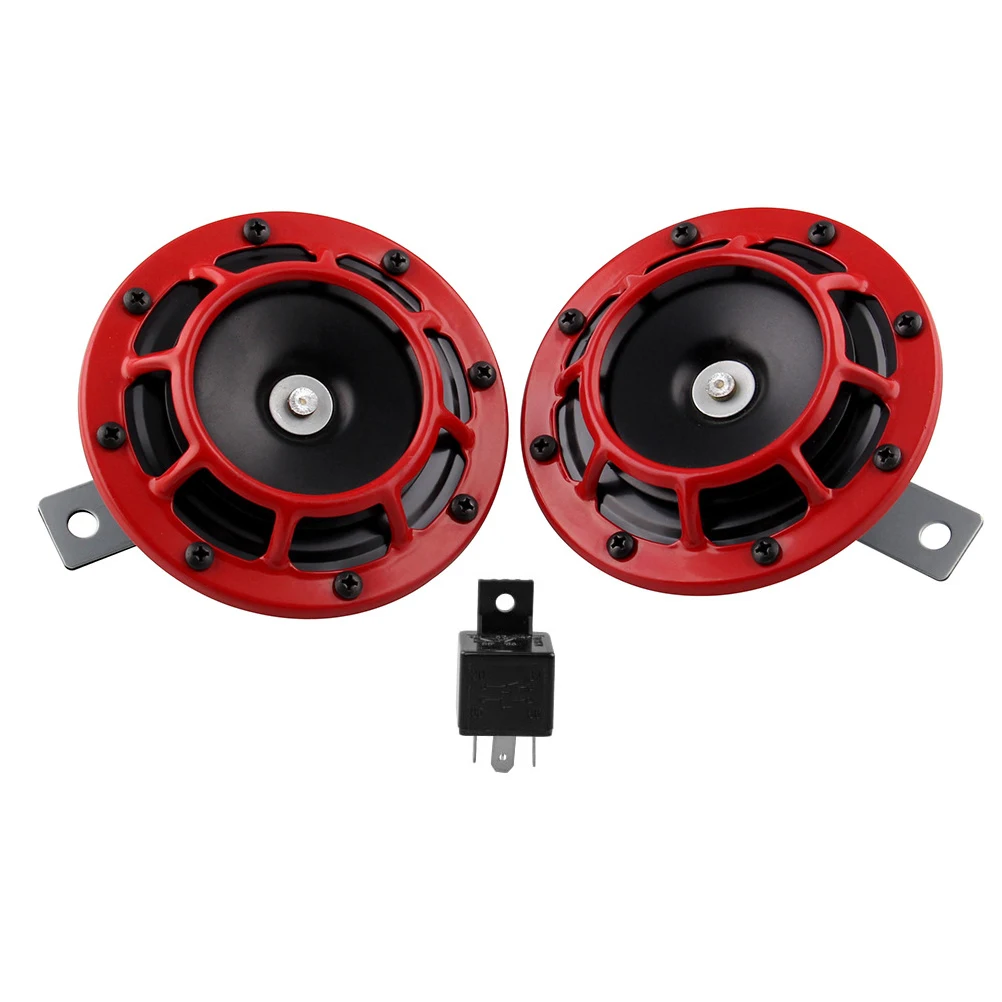 3pcs Car Car Horns Set 12V Super Loud High Low Tone Motorcycle Trumpet Kit Red Color Relay for Cars Trucks RVs
3pcs Car Car Horns Set 12V Super Loud High Low Tone Motorcycle Trumpet Kit Red Color Relay for Cars Trucks RVs