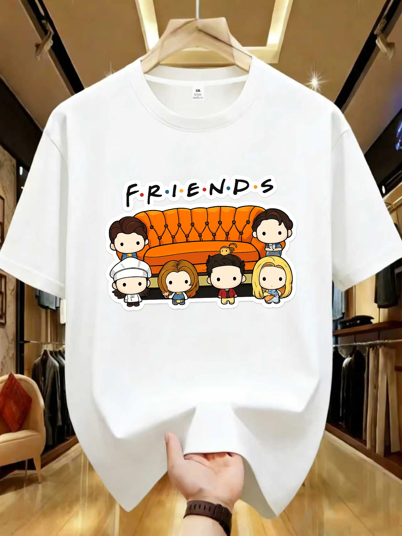 【WZM104187】Friend printed plus size women's round neck summer casual short sleeved street fashion versatile plus size T-shirt
【WZM104187】Friend printed plus size women's round neck summer casual short sleeved street fashion versatile plus size T-shirt