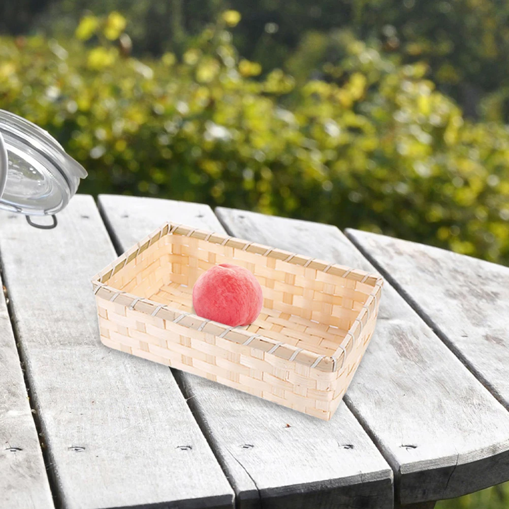 Bamboo Storage Basket Woven Rectangular Farmhouse Bread Container Handy Fruit Picnic Gift Party Kitchen Bar Accessories
Bamboo Storage Basket Woven Rectangular Farmhouse Bread Container Handy Fruit Picnic Gift Party Kitchen Bar Accessories