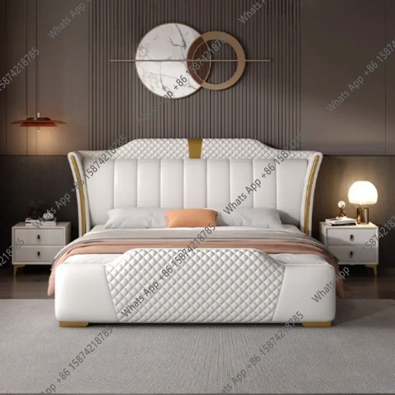 Sm Luxury Frame Double Bed 200 X 200 King Size Lit 180X200 Queen Bed Luxury Modern Full Lit 2 Personnes Bedroom Home Furniture
Sm Luxury Frame Double Bed 200 X 200 King Size Lit 180X200 Queen Bed Luxury Modern Full Lit 2 Personnes Bedroom Home Furniture