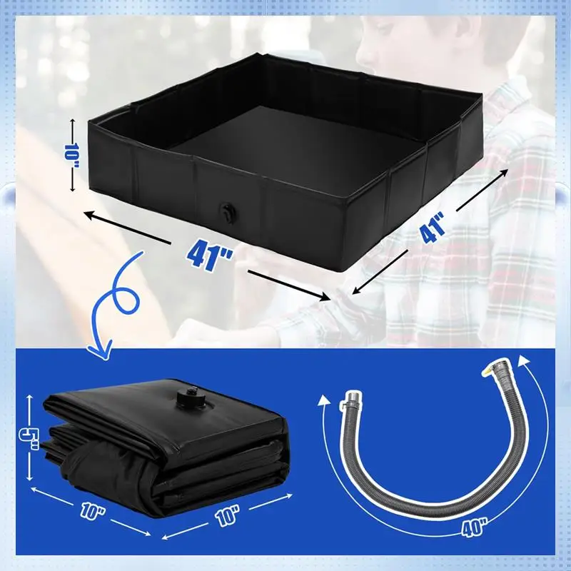 A70R-Складная портативная душевая поддон для улицы, основание 41X41x10 дюймов со сливной трубой, идеально подходит для гигиены в кемпинге
A70R-Складная портативная душевая поддон для улицы, основание 41X41x10 дюймов со сливной трубой, идеально подходит для гигиены в кемпинге