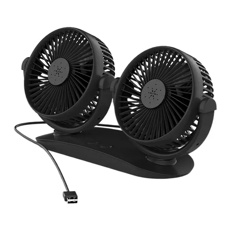 Portable Car Fan Double Head Vehicle Fan Strong Wind Low Noise Cooling Device 360-Degree Rotation Dashboard Accessories For
Portable Car Fan Double Head Vehicle Fan Strong Wind Low Noise Cooling Device 360-Degree Rotation Dashboard Accessories For