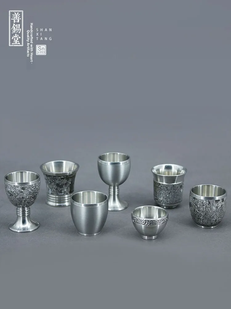 Handmade 50ml Pure Tin High Foot White Wine Cup Vintage Style Spot Tin Household Luxury One-Piece Small Liquor Dish
Handmade 50ml Pure Tin High Foot White Wine Cup Vintage Style Spot Tin Household Luxury One-Piece Small Liquor Dish