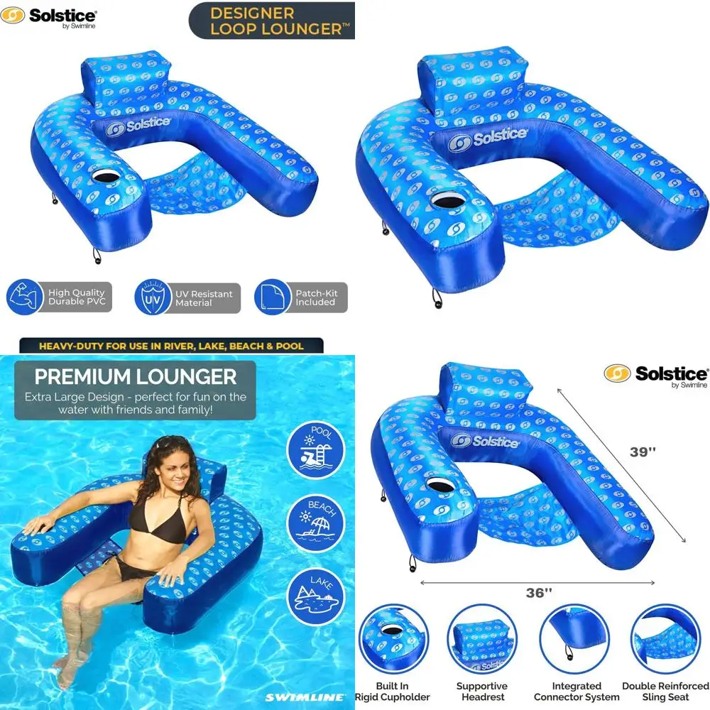 Очень большой надувной плотик-шезлонг U-образной формы из ткани с удобным сиденьем-слингом, спинкой, подстаканником и быстросохнущим чехлом для взрослых и детей
Очень большой надувной плотик-шезлонг U-образной формы из ткани с удобным сиденьем-слингом, спинкой, подстаканником и быстросохнущим чехлом для взрослых и детей