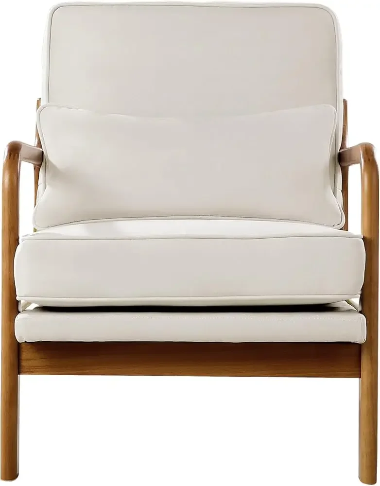 Accent Chair with Solid Wood Frame and Non-Slip Legs, Upholstered Leisure Chairs with Linen Fabric and 5.7 in Thickened Cushion
Accent Chair with Solid Wood Frame and Non-Slip Legs, Upholstered Leisure Chairs with Linen Fabric and 5.7 in Thickened Cushion