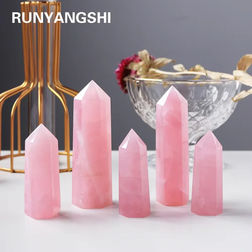1 pcs Natural Pink Crystal Point Rose Quartz Crystal hexagonal prism ornament magic wand Healing Gemstone Crystal Tower
1 pcs Natural Pink Crystal Point Rose Quartz Crystal hexagonal prism ornament magic wand Healing Gemstone Crystal Tower