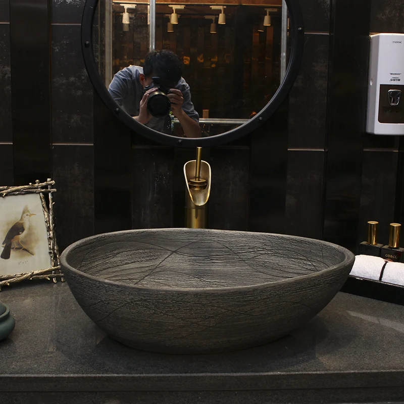 Balcony Washbasin Single Basin Ceramic Art Basin Retro Washbasin Home Bathroom Washbasin
Balcony Washbasin Single Basin Ceramic Art Basin Retro Washbasin Home Bathroom Washbasin