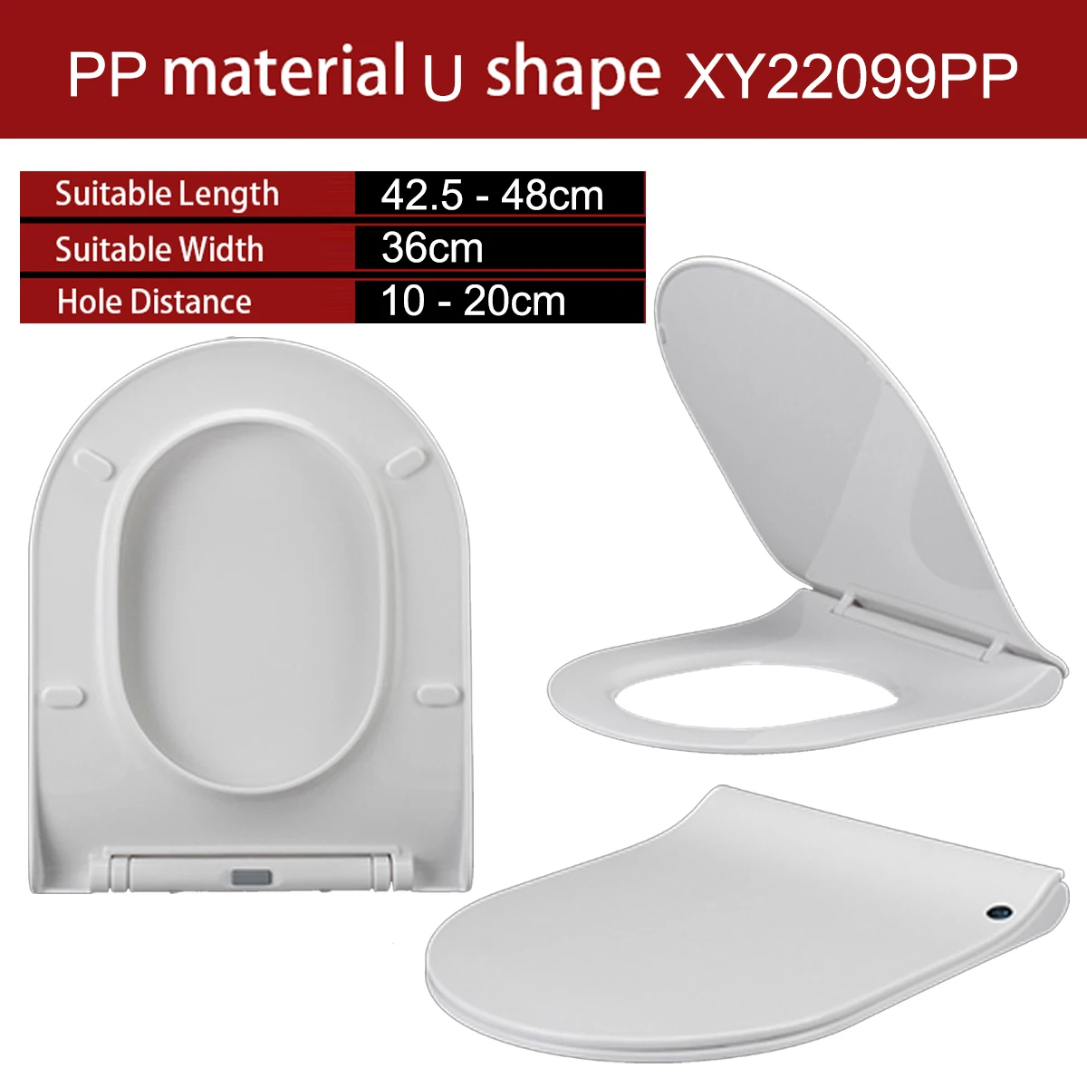 Universal U Shape Elongated Slow Close WC Toilet Seats Cover Bowl Lid Top Mounted Quick Release PP Board Soft Closure XY22099PP
Universal U Shape Elongated Slow Close WC Toilet Seats Cover Bowl Lid Top Mounted Quick Release PP Board Soft Closure XY22099PP