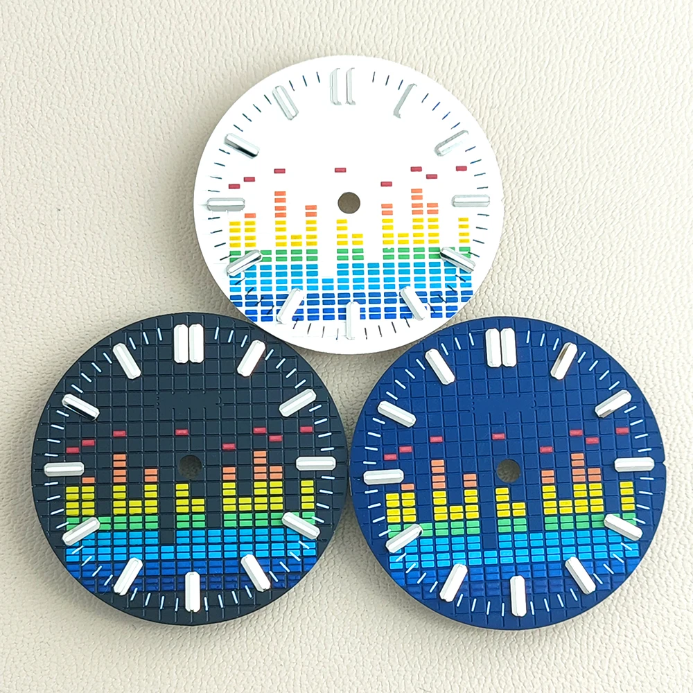 28.5mm Dial 6 colors Music dial Aseptic dial For NH series model 35/Miyota8215 Movement Dial Watch Dial Green lumen Accessories
28.5mm Dial 6 colors Music dial Aseptic dial For NH series model 35/Miyota8215 Movement Dial Watch Dial Green lumen Accessories