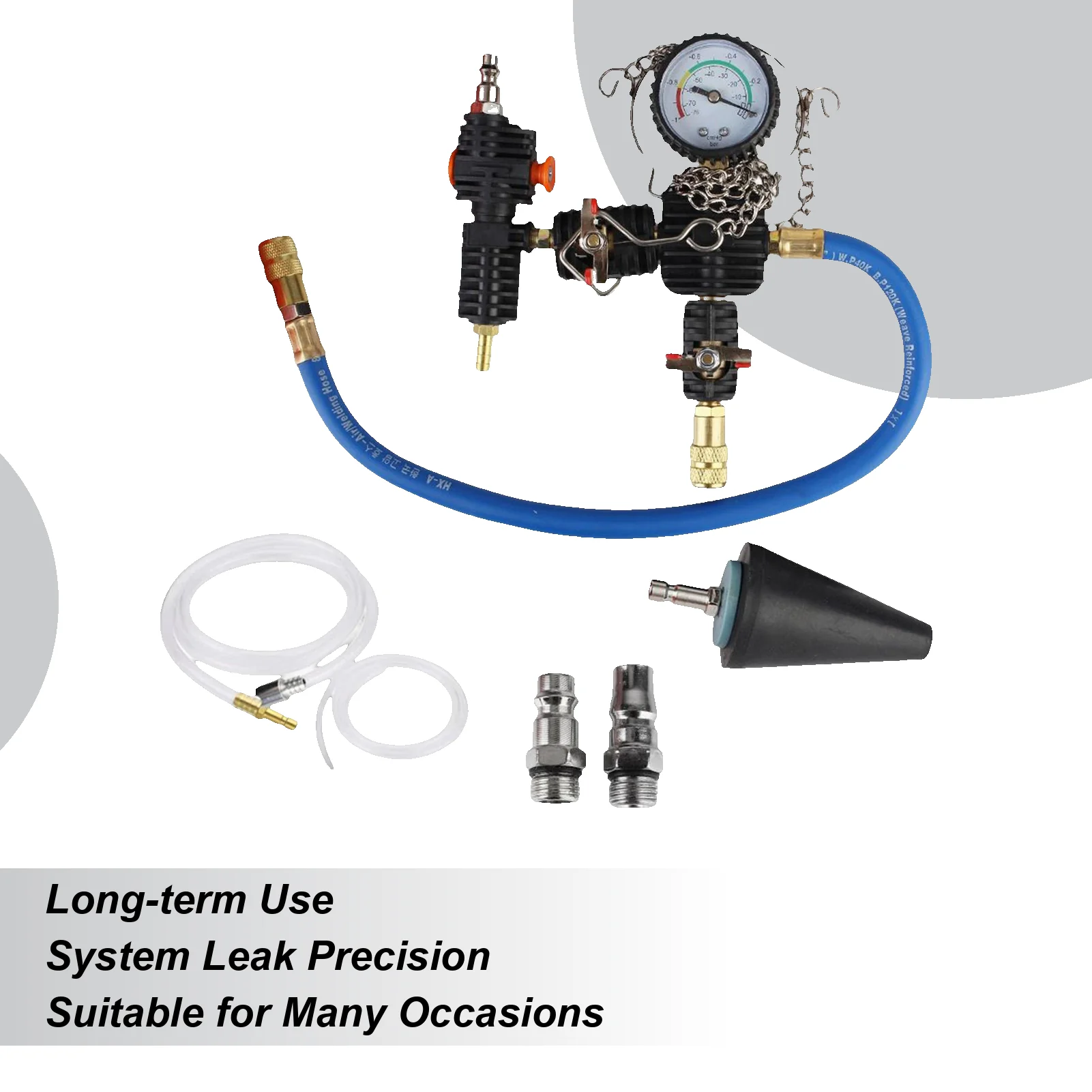 Комплект для вакуумной заправки охлаждающей жидкости, система охлаждающей жидкости, вакуумный тест на утечку, инструмент для заправки, тестер, детектор утечки для гаража, грузовика, автомобиля 
Комплект для вакуумной заправки охлаждающей жидкости, система охлаждающей жидкости, вакуумный тест на утечку, инструмент для заправки, тестер, детектор утечки для гаража, грузовика, автомобиля