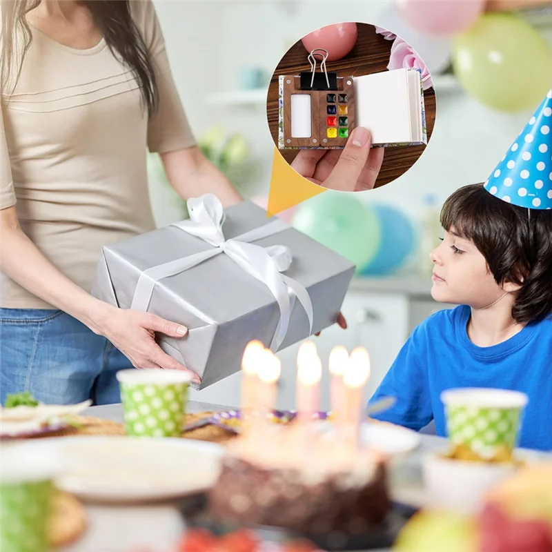 Durable-Mini Paint Palette Set, 8-Grid Travel Paint Palette With Watercolor Notebook Painting Pen Clip For Watercolor Gouache,Mi
Durable-Mini Paint Palette Set, 8-Grid Travel Paint Palette With Watercolor Notebook Painting Pen Clip For Watercolor Gouache,Mi