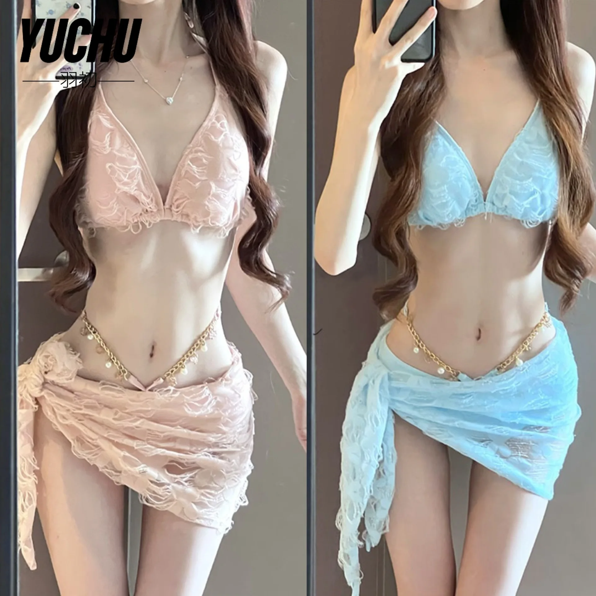 Trending Women's Sexy Split 3-Piece Bikini Korean INS Hot Girl Pure Desire Vacation Lace Swimsuit
Trending Women's Sexy Split 3-Piece Bikini Korean INS Hot Girl Pure Desire Vacation Lace Swimsuit