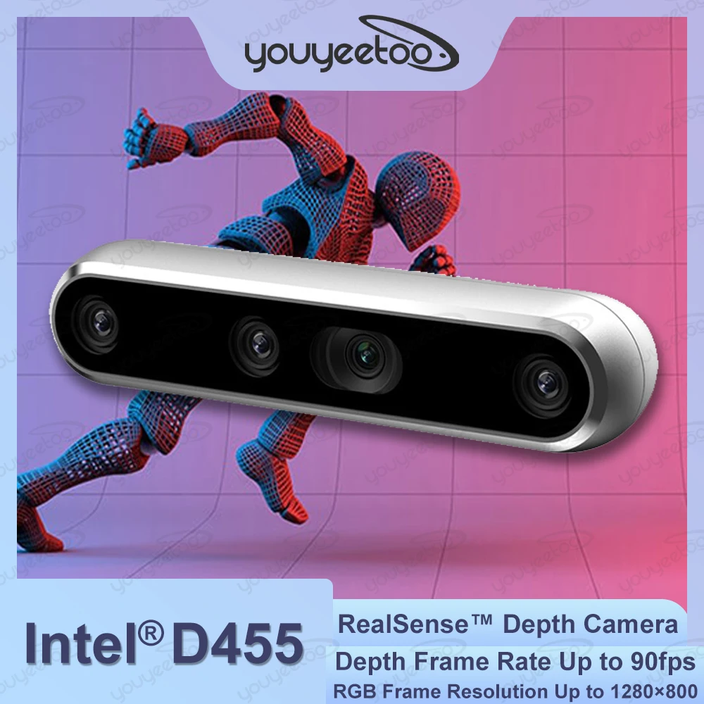 Intel RealSense Depth Camera Binocular D455 Inertial Measurement Unit 30fps RGB Resolution 1280x800 3D Sensing & Computer Vision
Intel RealSense Depth Camera Binocular D455 Inertial Measurement Unit 30fps RGB Resolution 1280x800 3D Sensing & Computer Vision