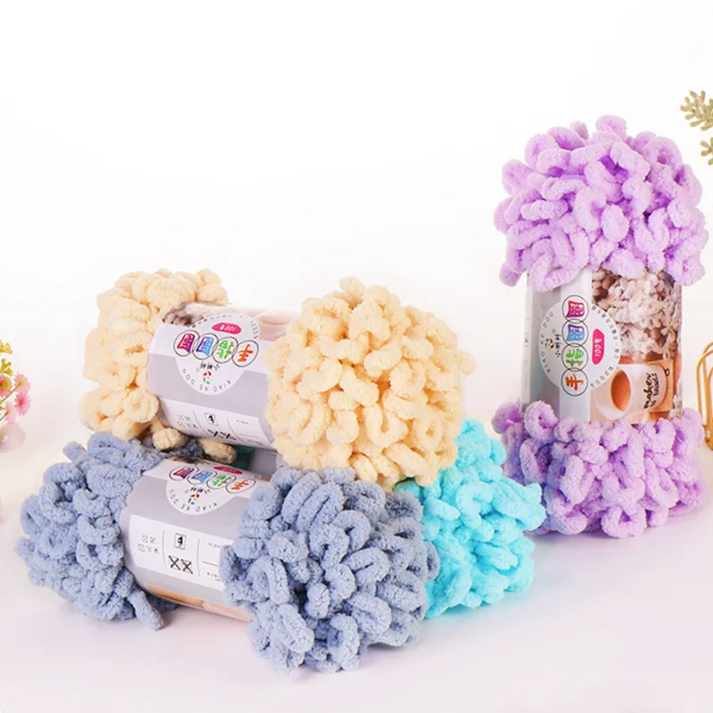 100g Finger Loop Chenille Yarn Thread Puffy Soft Chunky Yarn Hand Woven Blanket Scarf Mat Crochet Knitting Yarn Crochet Wool
100g Finger Loop Chenille Yarn Thread Puffy Soft Chunky Yarn Hand Woven Blanket Scarf Mat Crochet Knitting Yarn Crochet Wool