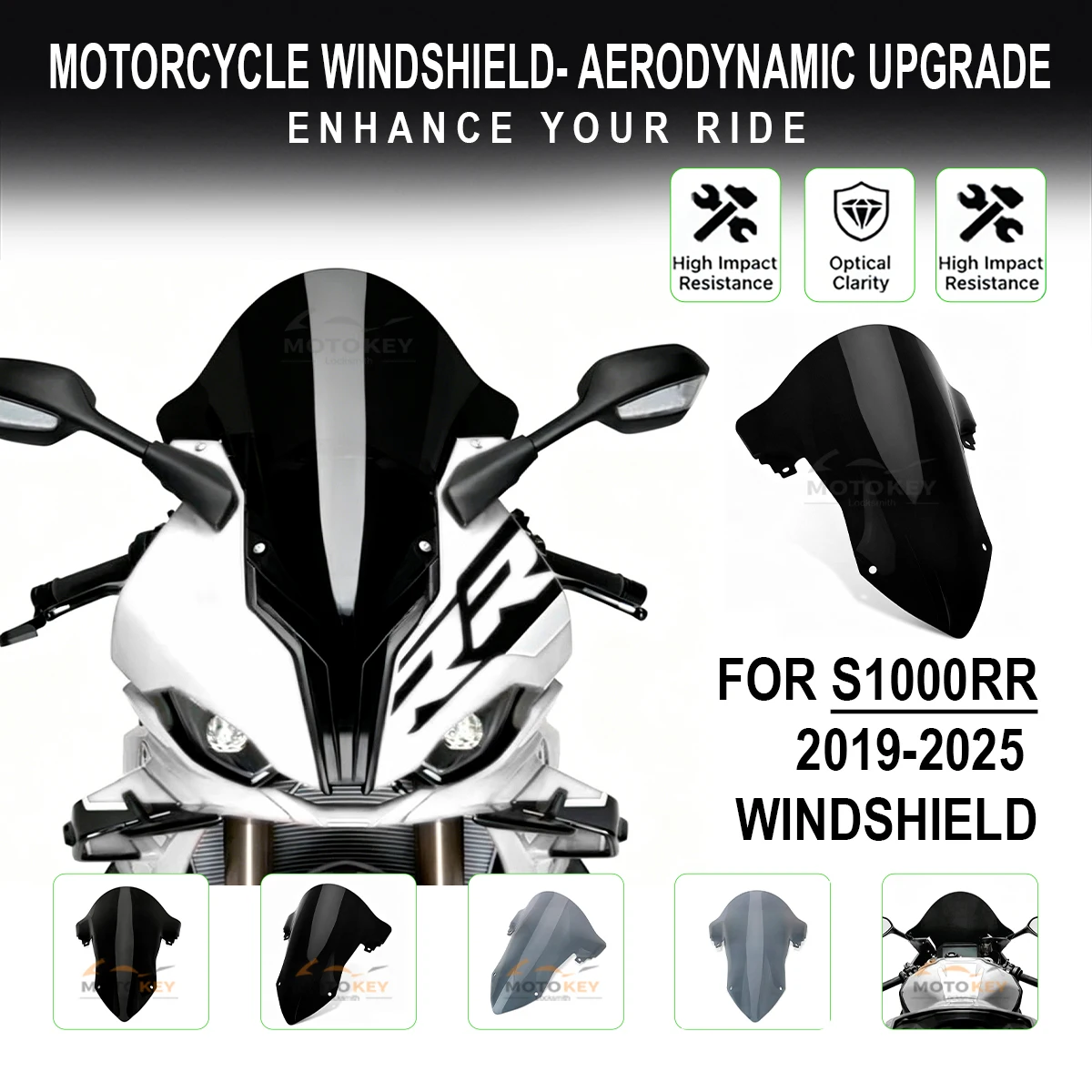New FOR S1000RR 2019-2025 Windshield Windscreen Wind Deflector Spoiler Protector Motorcycle Accessory for S1000RR R R
New FOR S1000RR 2019-2025 Windshield Windscreen Wind Deflector Spoiler Protector Motorcycle Accessory for S1000RR R R