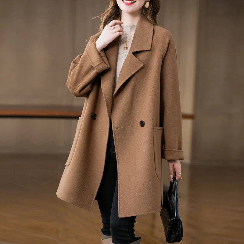 Winter Women Coat Warm 2024 Women Office Lady Single Breated Coat Turn-down Collar Loose Streetwear Jackets Long Coat Women
Winter Women Coat Warm 2024 Women Office Lady Single Breated Coat Turn-down Collar Loose Streetwear Jackets Long Coat Women