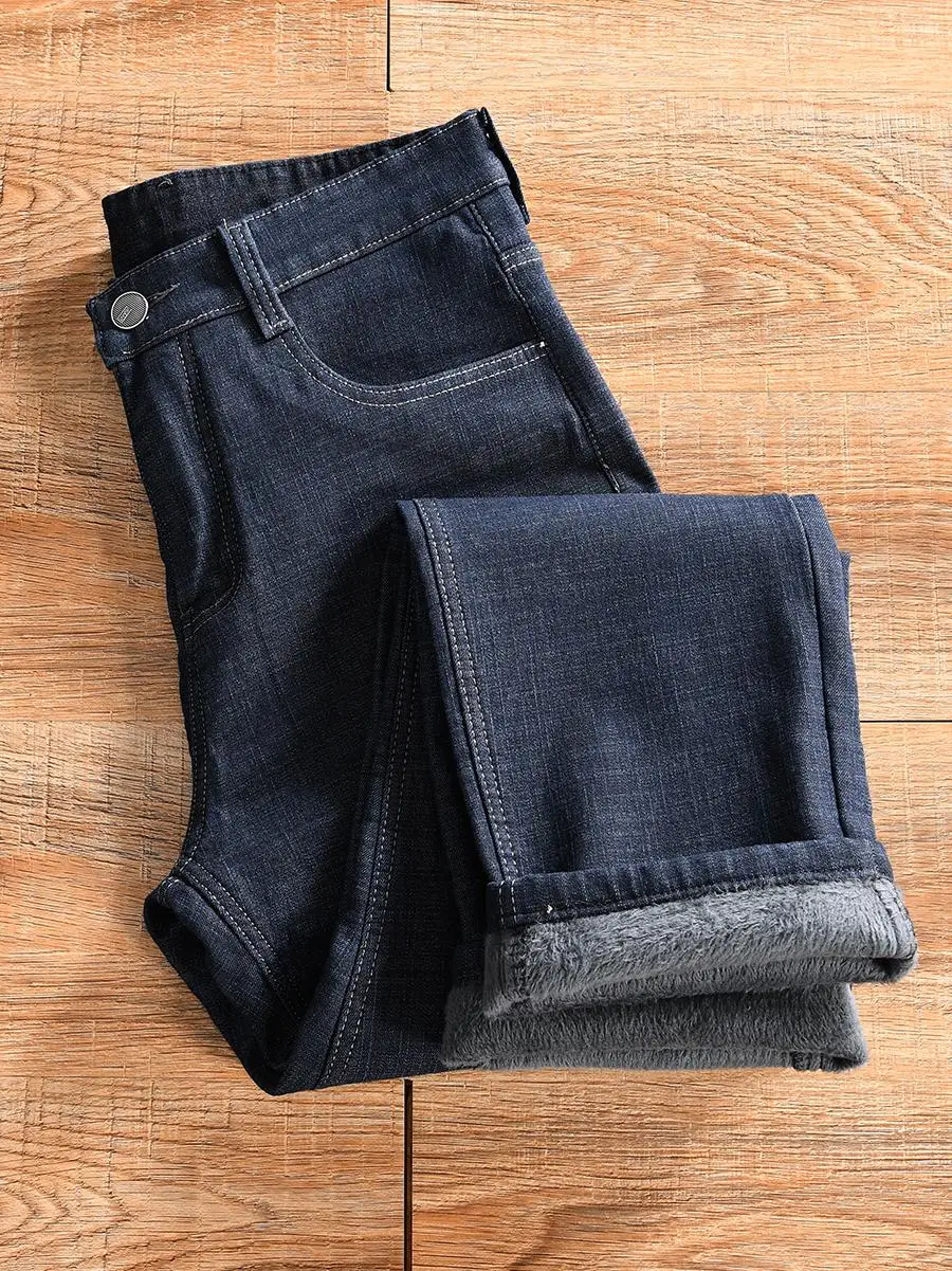 Men's Winter Fashionable Casual Thickened Fleece Lined Straight Leg Jeans Comfortable Fit Daily Wear Cotton Polyester Blend
Men's Winter Fashionable Casual Thickened Fleece Lined Straight Leg Jeans Comfortable Fit Daily Wear Cotton Polyester Blend