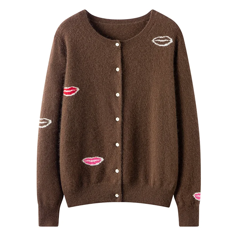 Autumn New 100% Cashmere Cardigan Women's Round Neck Jacquard Knitted Jacket Fashion High-End Loose Jacket Warm Cashmere Shirt
Autumn New 100% Cashmere Cardigan Women's Round Neck Jacquard Knitted Jacket Fashion High-End Loose Jacket Warm Cashmere Shirt