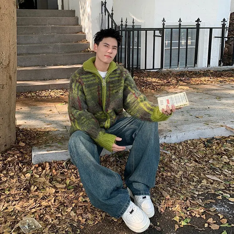 American Sle High Collar Striped Sweater for Men Autumn Winter Lazy Street Sle Cardigan Coat with Bright Tead Coolmax F...
American Sle High Collar Striped Sweater for Men Autumn Winter Lazy Street Sle Cardigan Coat with Bright Tead Coolmax F...