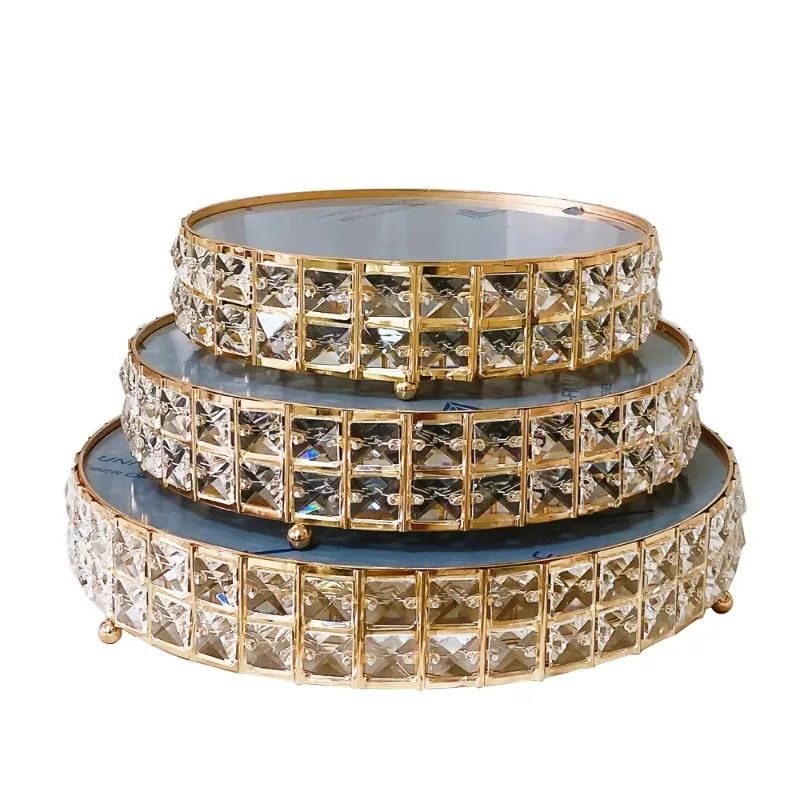 European Design 8-Piece Wedding Cake Stand Set Gold Iron Crystal Mirror Dome Gift Box Packed Circle Shape
European Design 8-Piece Wedding Cake Stand Set Gold Iron Crystal Mirror Dome Gift Box Packed Circle Shape