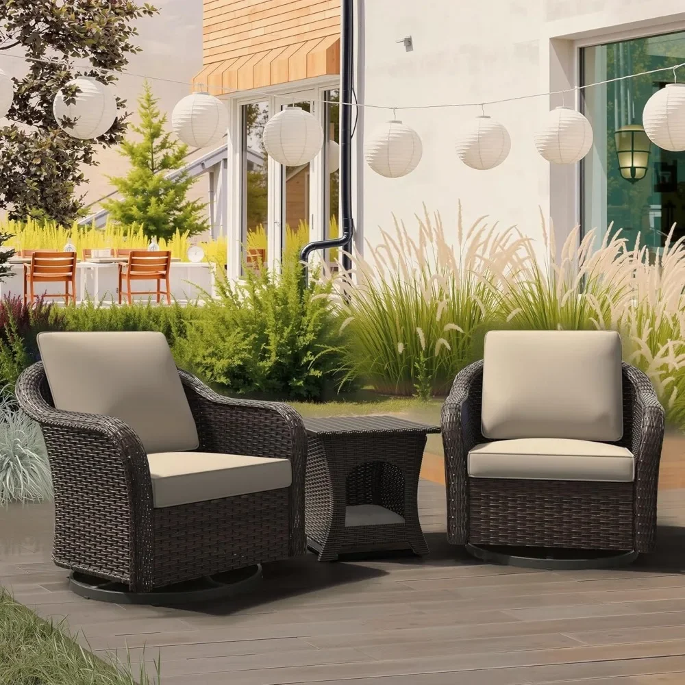 3 Pieces Outdoor Patio Conversation Furniture Set-360 Degree Swivel Glider Rocker Chairs with Washable Cushions, Cat Nest Side T
3 Pieces Outdoor Patio Conversation Furniture Set-360 Degree Swivel Glider Rocker Chairs with Washable Cushions, Cat Nest Side T