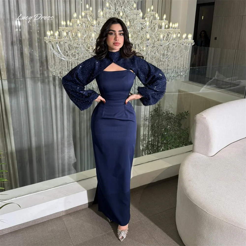 Lucy Sequin High navy Straight Evening Dress 2026 Prom Dress Elegant Luxury Formal Cutout Sequined Customized Robes de Soirée
Lucy Sequin High navy Straight Evening Dress 2026 Prom Dress Elegant Luxury Formal Cutout Sequined Customized Robes de Soirée
