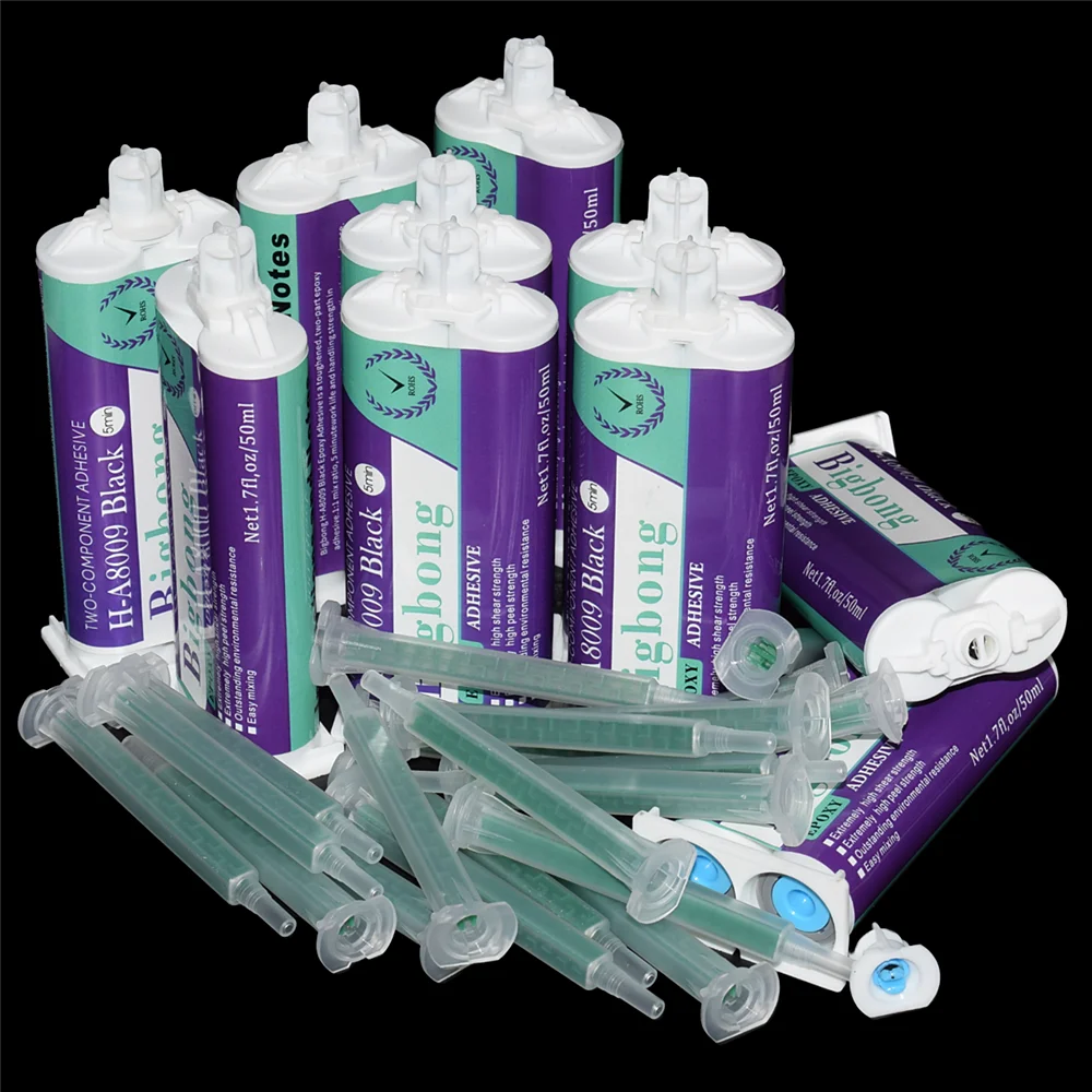 10pcs Epoxy Resin 50ml Black AB Glues 1:1 Structural Adhesive with 20pcs Static Mixing Nozzle for 50ml Caulking Gun 1:1 Glue Gun
10pcs Epoxy Resin 50ml Black AB Glues 1:1 Structural Adhesive with 20pcs Static Mixing Nozzle for 50ml Caulking Gun 1:1 Glue Gun
