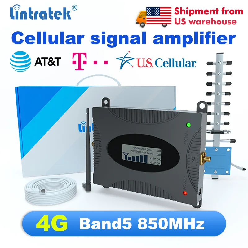 Lintratek Cellular Amplifier 2G 3G 4G Band 5 CDMA 850Mhz mobile signal amplifier Yagi Antenna Signal Booster ship from US
Lintratek Cellular Amplifier 2G 3G 4G Band 5 CDMA 850Mhz mobile signal amplifier Yagi Antenna Signal Booster ship from US