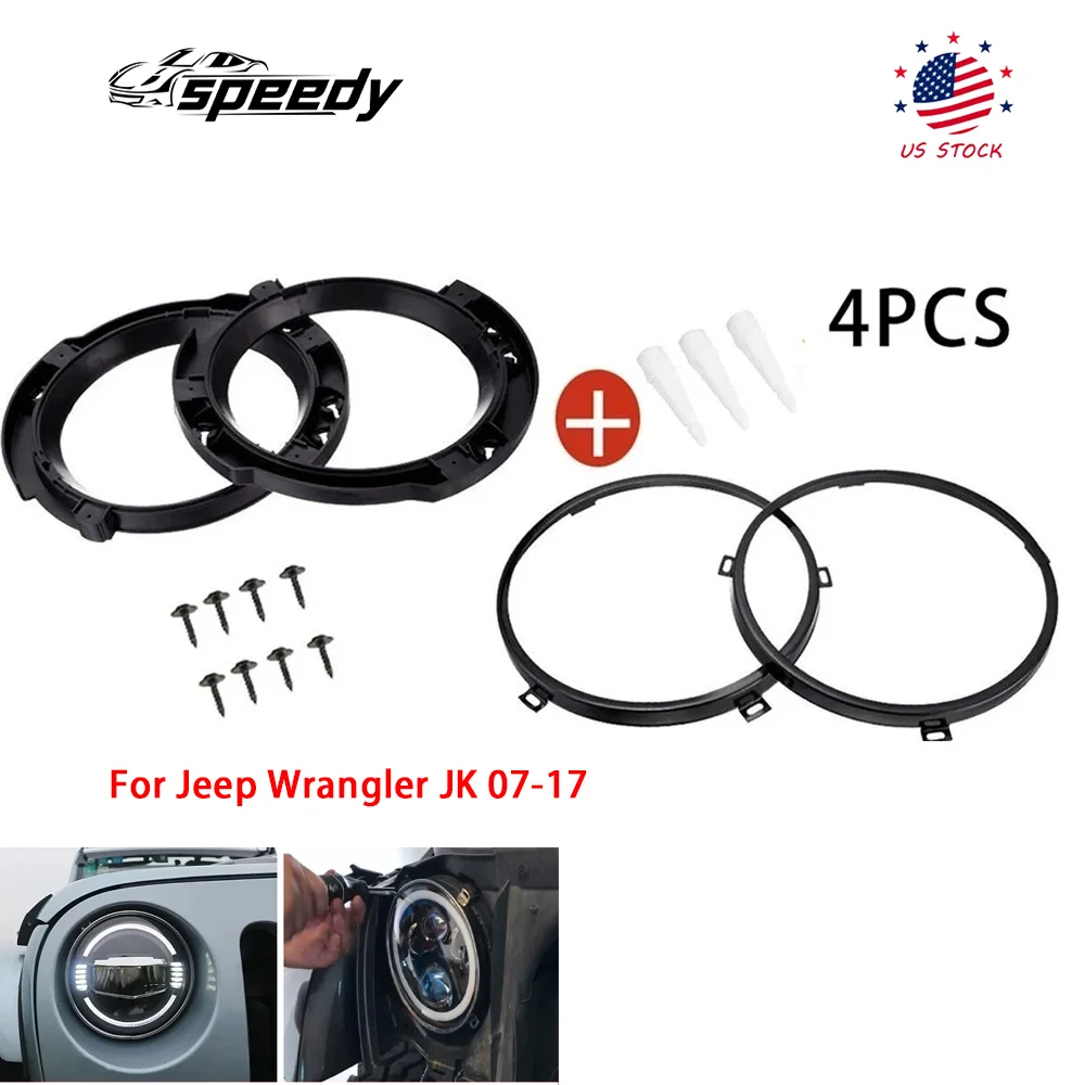 7-дюймовый круглый монтажный кольцевой кронштейн для фар для Jeep Wrangler JK 07-17 для светодиодных фар с металлическими кольцами фар
7-дюймовый круглый монтажный кольцевой кронштейн для фар для Jeep Wrangler JK 07-17 для светодиодных фар с металлическими кольцами фар