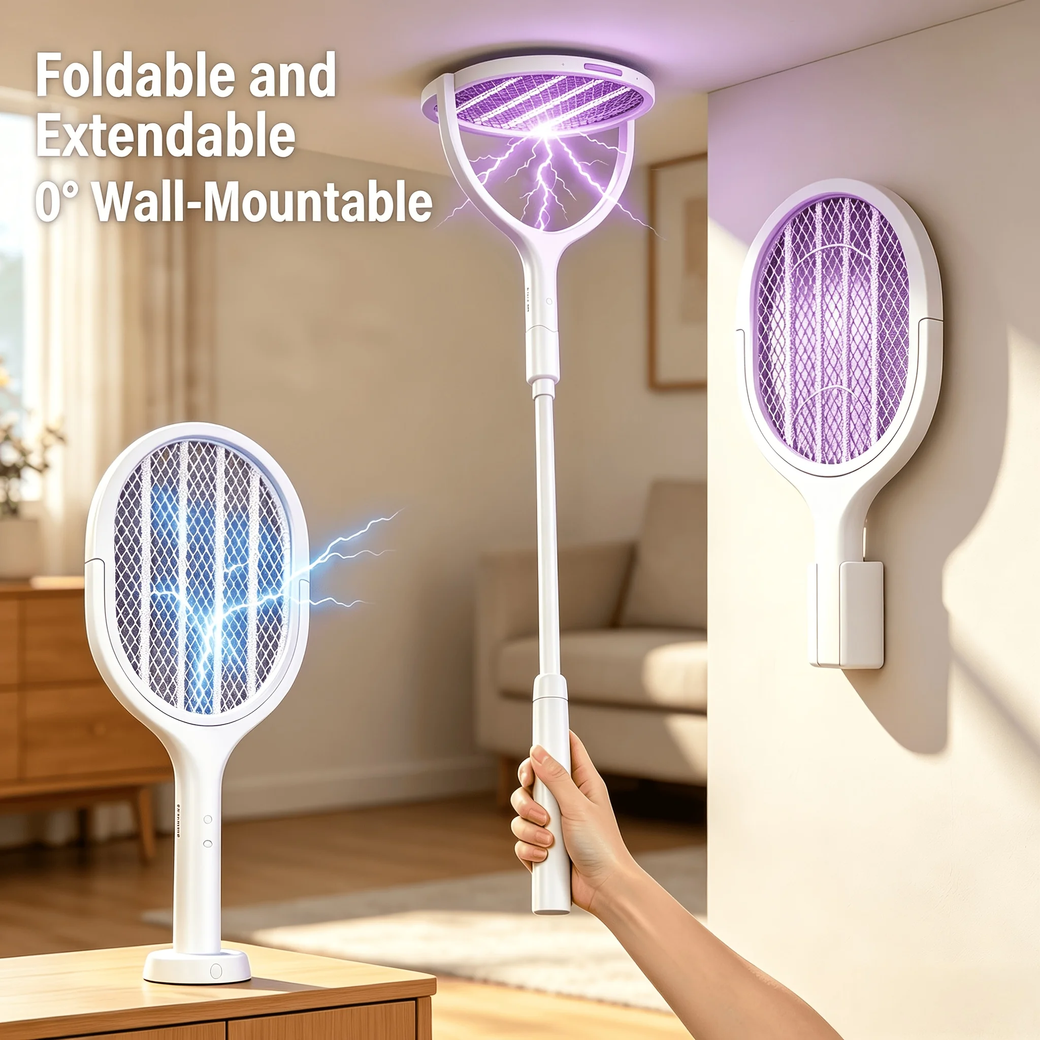 Electric Insect Racket 6-in-1 Rotating Portable Multi-Function Electric Mosquito Fly Swatter Indoor Outdoor Applies
Electric Insect Racket 6-in-1 Rotating Portable Multi-Function Electric Mosquito Fly Swatter Indoor Outdoor Applies