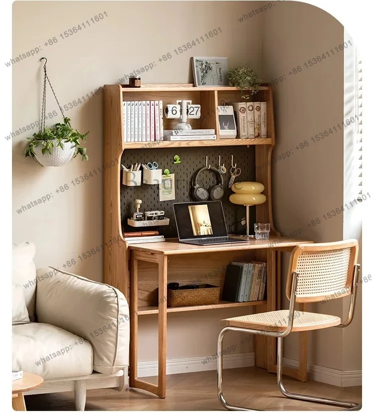 Nordic medieval solid wood desk bookshelf integrated multi-functional folding
Nordic medieval solid wood desk bookshelf integrated multi-functional folding