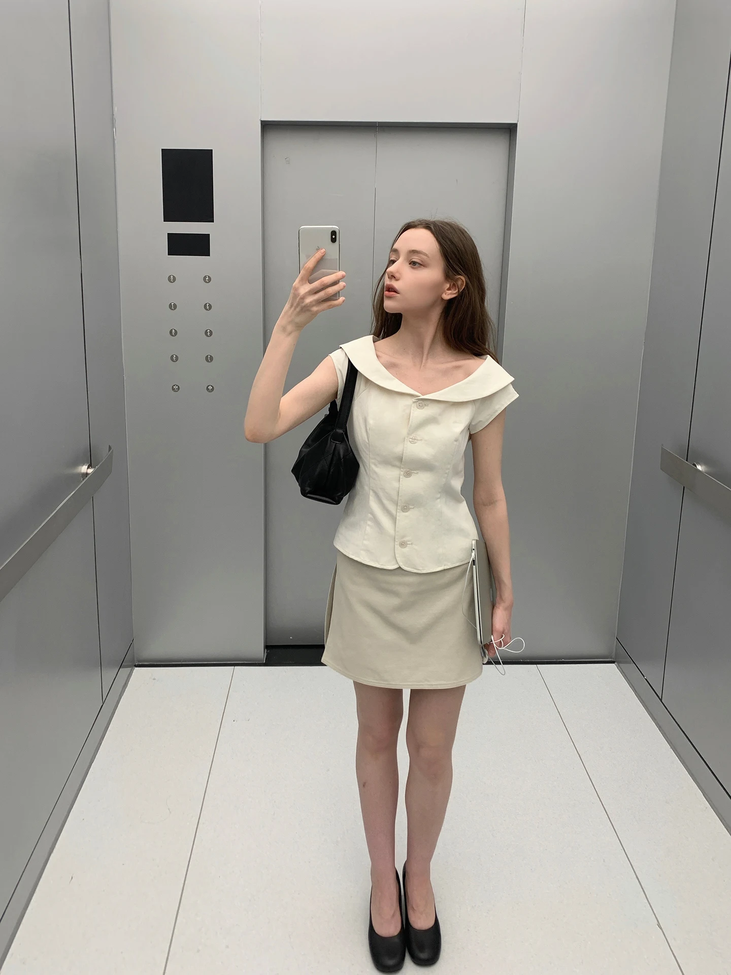 French Style Short Shirt Waist Cinched Sleeve One-Shoulder Design Cotton Blend Casual Wear for Women Kernel Cosmos
French Style Short Shirt Waist Cinched Sleeve One-Shoulder Design Cotton Blend Casual Wear for Women Kernel Cosmos