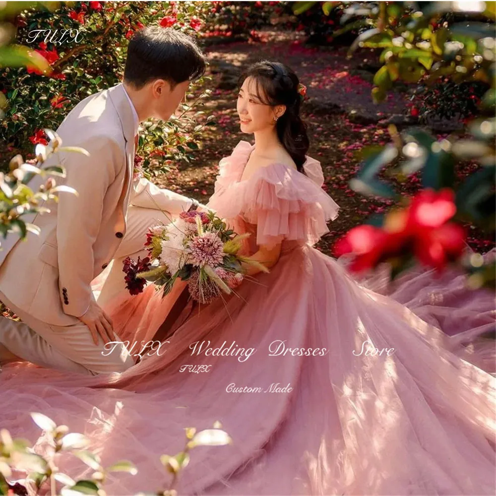TULX Korea Garden Shoot Fairy A-Line V-Neck Wedding Dress Tulle Floor Length Bridal Gown 웨딩드레스 Puffy Skirt Corset Back Custom
TULX Korea Garden Shoot Fairy A-Line V-Neck Wedding Dress Tulle Floor Length Bridal Gown 웨딩드레스 Puffy Skirt Corset Back Custom
