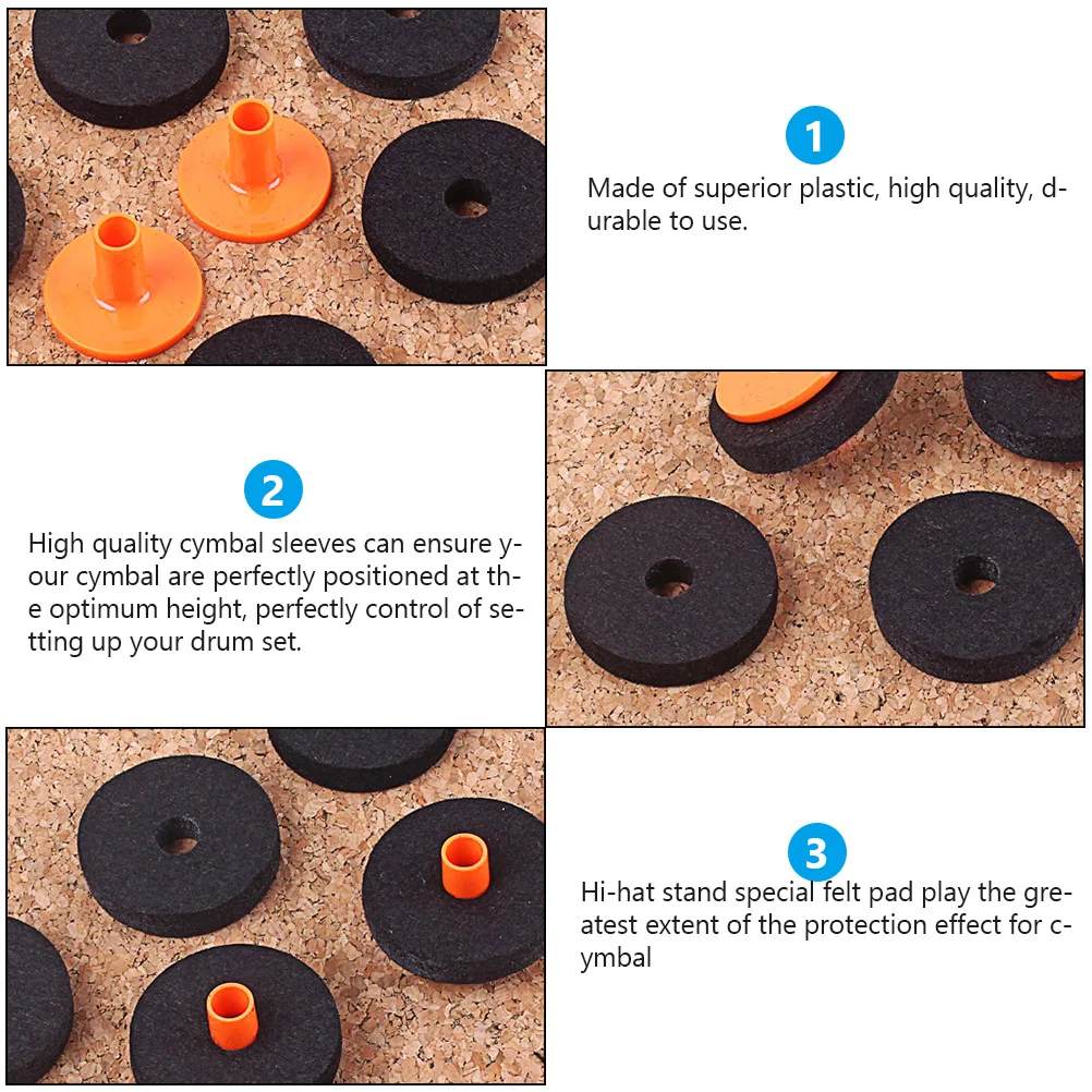 7 Pcs Felt Combination Hi-Hat Clutch Cymbal Felts Stand Drum Kit Washer Sleeves
7 Pcs Felt Combination Hi-Hat Clutch Cymbal Felts Stand Drum Kit Washer Sleeves