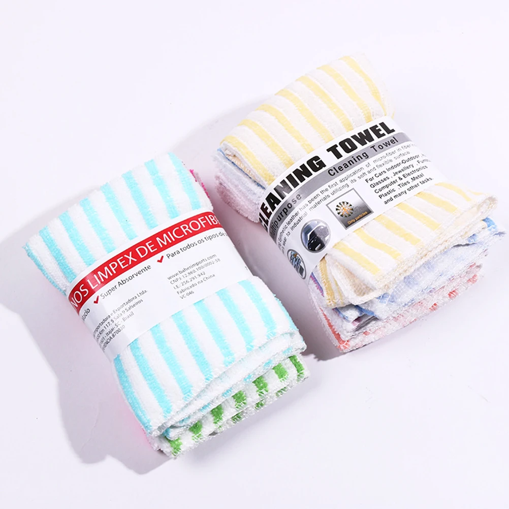 5pcs Two-Color Stripes High Water Absorption Cleaning Towel Multipurpose Microfiber Cleaning Cloth (Random Color)
5pcs Two-Color Stripes High Water Absorption Cleaning Towel Multipurpose Microfiber Cleaning Cloth (Random Color)