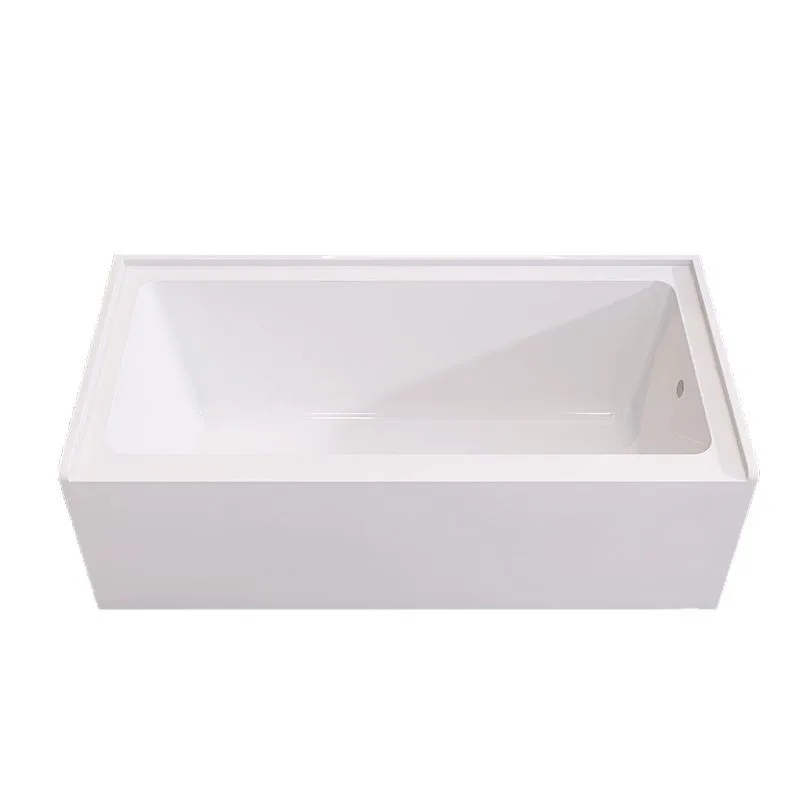 Acrylic bathtub modern simple adult bath installed against the wall
Acrylic bathtub modern simple adult bath installed against the wall