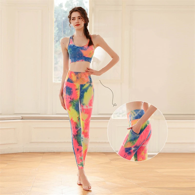 Tie Dye Women's Yoga Two Piece Quick Dry Running Gym Clothes Breathable Fitness Set
Tie Dye Women's Yoga Two Piece Quick Dry Running Gym Clothes Breathable Fitness Set