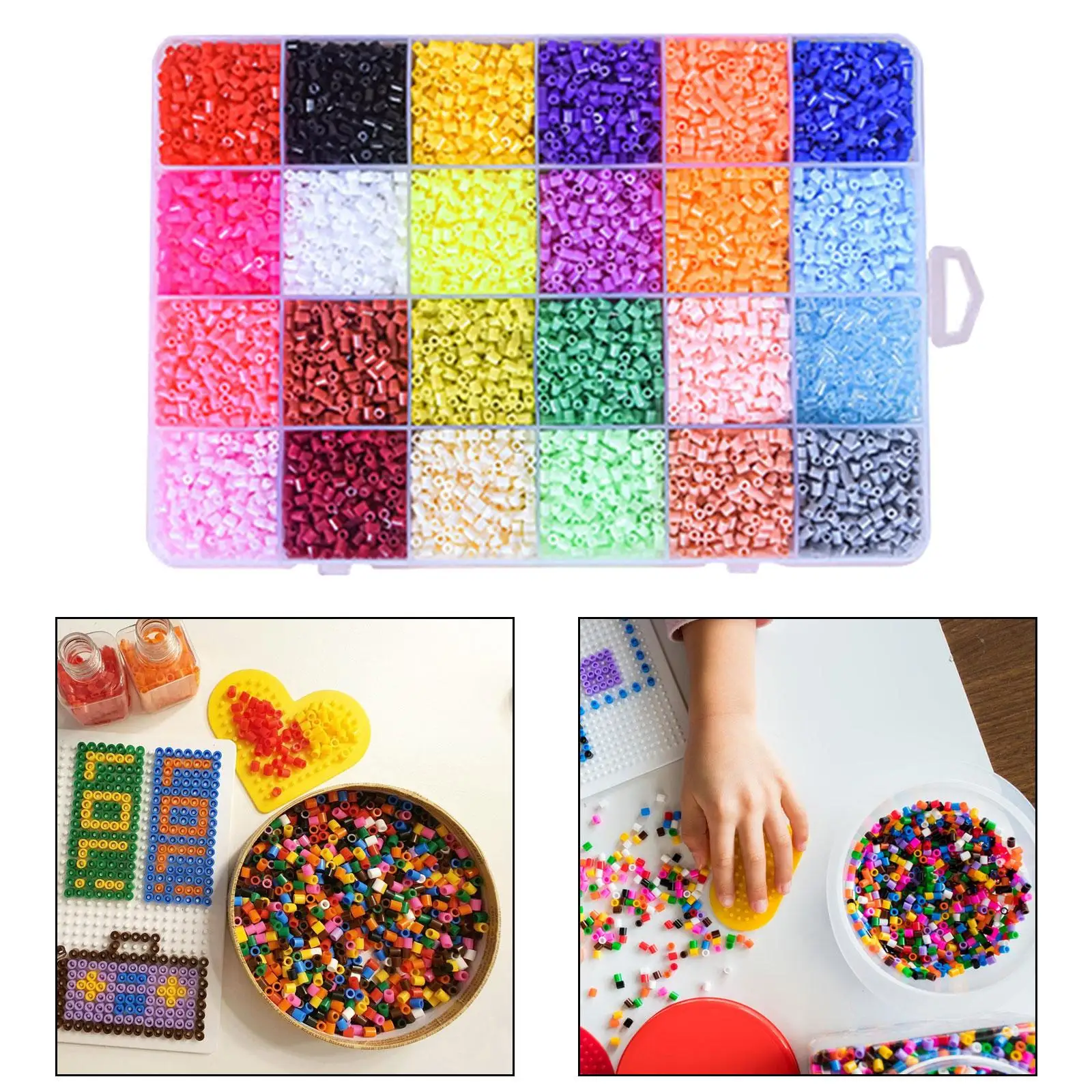 39000Pcs Fuse Beads Kit Creative 72 Colors DIY Art Melty Beads Hama Beads Puzzle Toys for Kids Children Party Christmas Girls
39000Pcs Fuse Beads Kit Creative 72 Colors DIY Art Melty Beads Hama Beads Puzzle Toys for Kids Children Party Christmas Girls