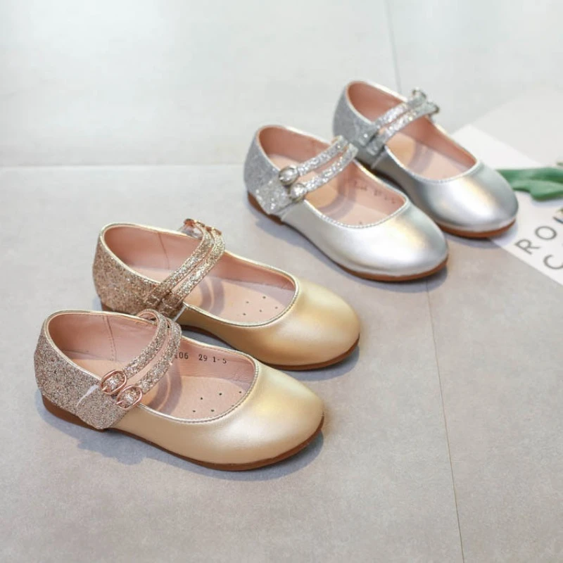 Genuine Leather Girls' Princess Shoes Korean Mary Janes Version Cowhide Sequin Kids Heels Dance Shoes Gold Zapatos De Niña
Genuine Leather Girls' Princess Shoes Korean Mary Janes Version Cowhide Sequin Kids Heels Dance Shoes Gold Zapatos De Niña
