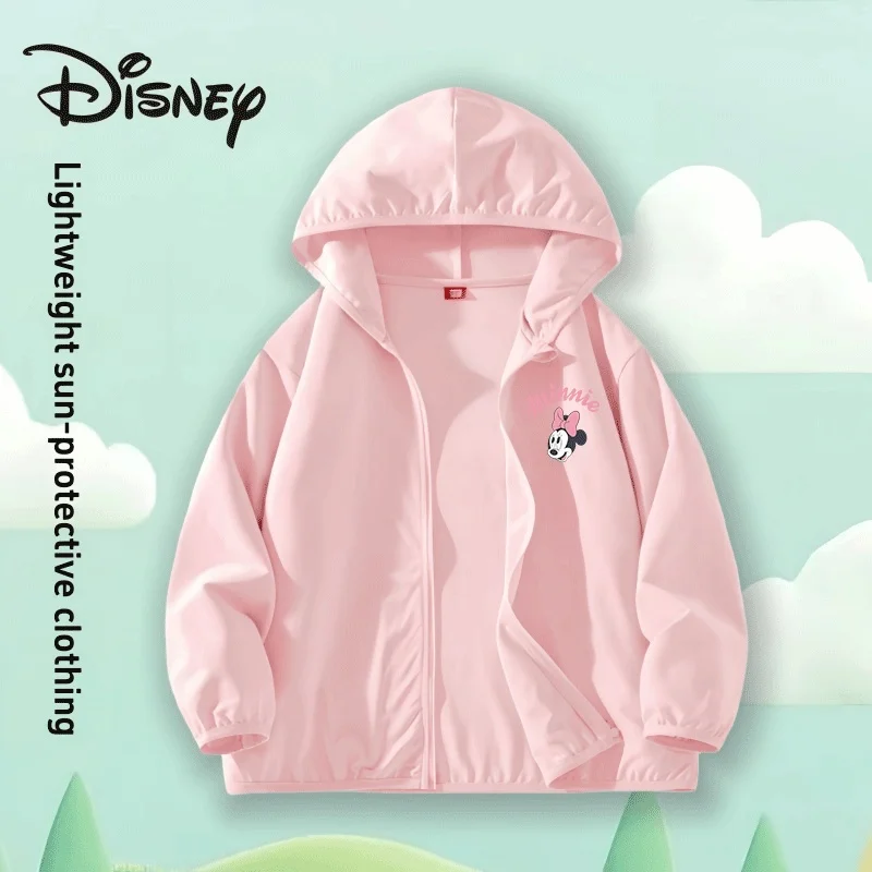 Детская дышащая солнцезащитная куртка Disney с УФ-защитой для девочек, розовая милая солнцезащитная куртка с рисунком Минни, верхняя одежда с защитой от солнечных ожогов
Детская дышащая солнцезащитная куртка Disney с УФ-защитой для девочек, розовая милая солнцезащитная куртка с рисунком Минни, верхняя одежда с защитой от солнечных ожогов