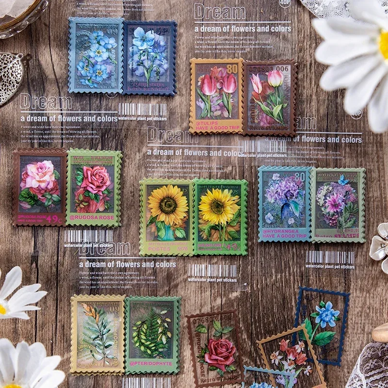 40 sheets Plant Fresh Transparent Sticker Pack Floral Dream Mail Series PET Stamp Base Supplies 8Pcs kawaii stickers
40 sheets Plant Fresh Transparent Sticker Pack Floral Dream Mail Series PET Stamp Base Supplies 8Pcs kawaii stickers