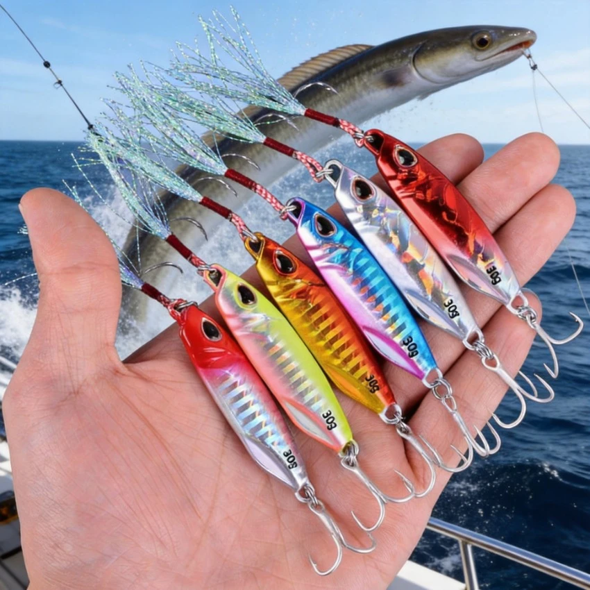 New Short Lead Fish Jig Spoon Blood Groove Hook Long Cast Sinking Lifelike Freshwater Saltwater Fishing Lures Bass Trout Tackle
New Short Lead Fish Jig Spoon Blood Groove Hook Long Cast Sinking Lifelike Freshwater Saltwater Fishing Lures Bass Trout Tackle